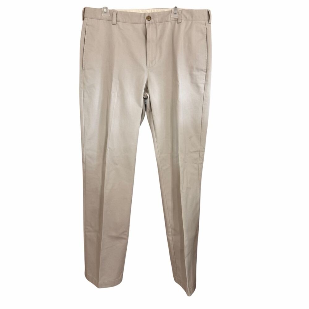 L. L. Bean Men's Flat Front Khaki pants Lot of 2 Pair 38/34